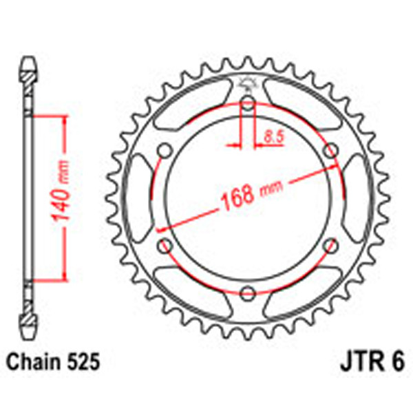 JT JT Rear Sprockets R/W 6-41